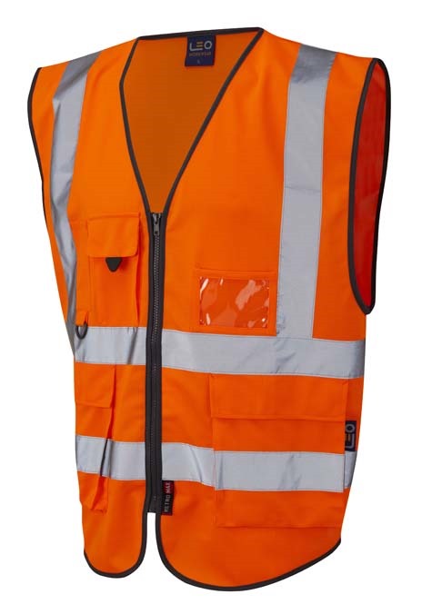 LEO WORKWEAR LYNTON ISO 20471 Cl 1 Superior Waistcoat